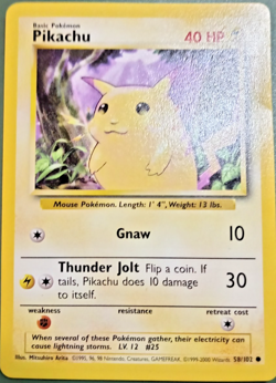 Pokemon Card Pikachu 1999 Base Set 58/102 Yellow Cheeks Mint Vintage Rare - Image 2