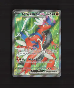 Koraidon ex 231/198 Scarlet & Violet Full Art Ultra Rare Holo Pokemon Card LP - Image 1