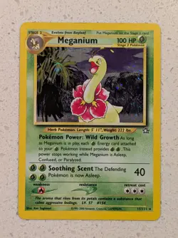 Meganium Holo #11 Pokemon Neo Genesis English Unlimited Card WOTC - LP - Image 1