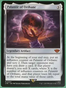 X1 Palantir of Orthanc #247 Tales of Middle-Earth Mythic Rare MTG Card - NM - Image 3