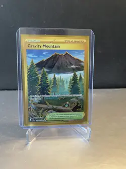 Gravity Mountain 250/191 Hyper Rare Surging Sparks NM Gold Card Pokemon TCG - Image 1