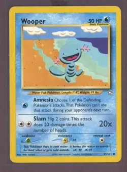 Wooper 82/111 Neo Genesis Common Pokemon Card LP - Image 1