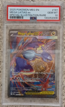 Mega Latias ex 181/132 Me01 Mega Evolution Holo SIR English PSA 10 - Image 1