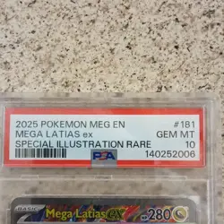 Mega Latias ex 181/132 Me01 Mega Evolution Holo SIR English PSA 10 - Image 3
