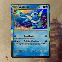 Vaporeon 022/131 Sv: Prismatic Evolutions Holo Rare Pokemon Card NM - Image 1