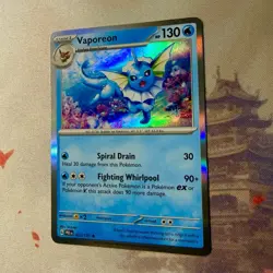 Vaporeon 022/131 Sv: Prismatic Evolutions Holo Rare Pokemon Card NM - Image 2