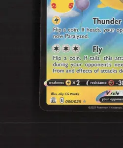 Flying Pikachu V 006/025 Celebrations Ultra Rare Holo Pokemon Card NM - Image 5