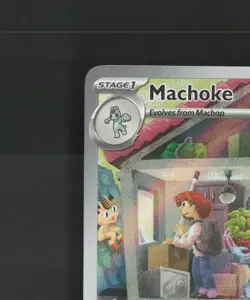 Machoke 177/165 Scarlet & Violet 151 Full Art Ultra Rare Holo Pokemon Card NM - Image 3