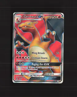 Charizard GX SM60 Sun & Moon Full Art Black Star Promo Holo Pokemon Card DMG - Image 1