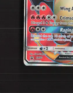Charizard GX SM60 Sun & Moon Full Art Black Star Promo Holo Pokemon Card DMG - Image 5