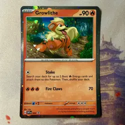 Growlithe 024 Scarlet & Violet Black Star Promo Cosmos Holo Pokemon Card NM - Image 1