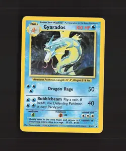 Gyarados 6/102 WOTC Base Set Holo Rare Pokemon Card MP - Image 1
