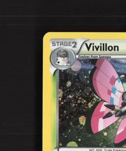 Vivillon XY137 XY Black Star Promo Holo PARTIAL SWIRL Pokemon Card MP - Image 3