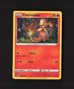 Charmander SWSH092 Sword & Shield Black Star Promo Holo SWIRL Pokemon Card NM - Image 1