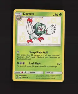 Dartrix SV3/SV94 Hidden Fates Shiny Baby Holo Rare Pokemon Card - Image 2