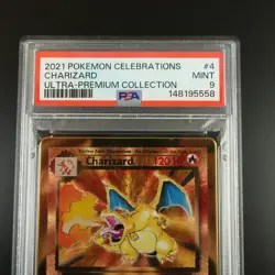 PSA 9 Charizard 4 Metal Gold Pokemon Celebrations Ultra Premium Graded Card - Image 2
