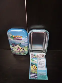 Pokemon Go! Mini Tin featuring TURTWIG #387 **EMPTY** WITH INSERT TRL8#20 - Image 1