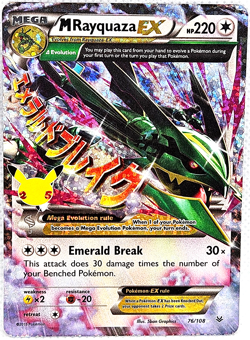 Pokemon Celebrations 25th Anniversary M Rayquaza EX 76/108 Holo Near Mint - Image 1