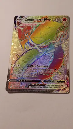 Pokemon TCG Centiskorch VMAX 191/189 Darkness Ablaze Secret Rare Holo 320 HP - Image 1
