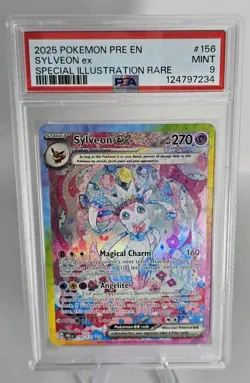 Sylveon ex 156/131 Sv: Prismatic Evolutions Holo SIR Pokemon - PSA 9 - Image 1