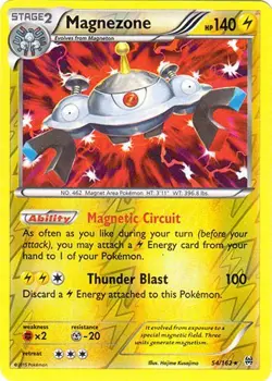 Magnezone 54/162 Reverse Holo XY BREAKthrough Pokemon TCG Lightly Played - Image 1