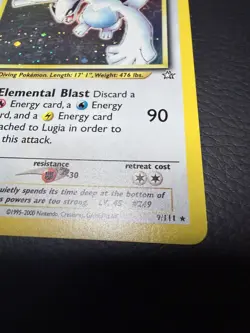 Pokemon TCG Lugia Neo Genesis Holo Rare 2000 Ungraded LP - Image 4