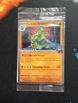 Pokemon Center Stamp Team Rocket's Tyranitar 096/182 Sealed Destined Rivals - Image 1