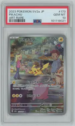 2023 Pokemon SV2a JP Art Rare PSA 10 Pikachu #173 PSA 10 - Image 1