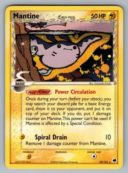 Mantine 20/101 Rare Dragon Frontiers Pokemon MP - Image 1