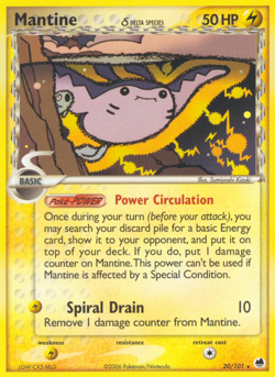 Mantine 20/101 Rare Dragon Frontiers Pokemon MP - Image 4