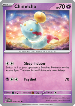 Chimecho 030 091 C Paldean Fates Pokemon NM - Image 4