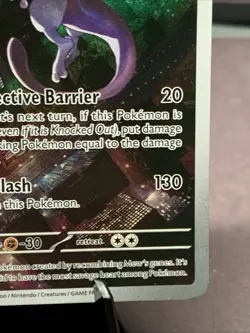 Pokemon TCG Mewtwo 052 Full Art Holo Rare Black Star Promo Scarlet & Violet 151 - Image 4