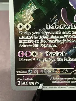 Pokemon TCG Mewtwo 052 Full Art Holo Rare Black Star Promo Scarlet & Violet 151 - Image 5
