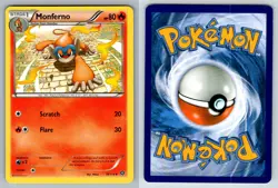 Monferno 19/114 Uncommon Steam Siege Pokemon LP - Image 3