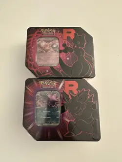 Pokemon Team Rocket/Destined Rivals Tin - Lot of 2 - Mewtwo & Nidoking SEALED - Image 1