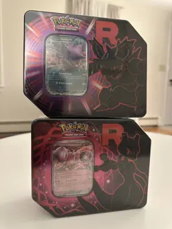 Pokemon Team Rocket/Destined Rivals Tin - Lot of 2 - Mewtwo & Nidoking SEALED - Image 2