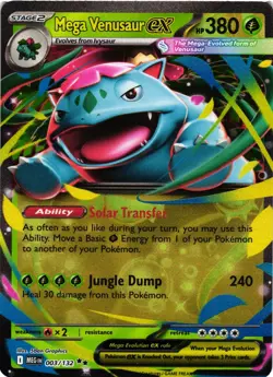 Pokemon TCG Mega Venusaur Ex 003/132 Mega Evolutions VLP - Image 1