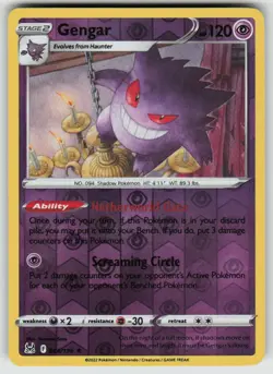 Gengar 066/196 Holo Rare Lost Origin Pokemon Reverse Holo Near Mint - Image 1