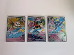 Pokemon First Partner Illustration Collection Series 1 Alolan Starters Promo Set - Image 1