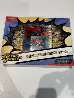 Pokemon Mega Feraligatr EX Box Ascended Heroes Promo Booster Lenticular - Image 1