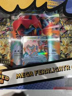 Pokemon Mega Feraligatr EX Box Ascended Heroes Promo Booster Lenticular - Image 2