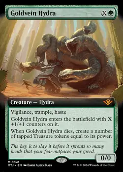 Goldvein Hydra M Extended Art Foil #341 | OTJ Outlaws of Thunder Junction | MTG - Image 1