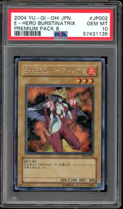 Yu Gi Oh Japanese Elemental HERO Burstinatrix PP8-JP002 Secret Rare PSA 10 Mint - Image 1