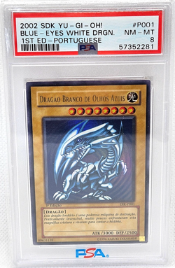 Yu-Gi-Oh! Portugese Blue-Eyes White Dragon 1st DIK-P001 SDK Ultra Rare PSA 8 - Image 1