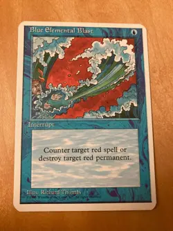 4Th Blue Rei Hat Alpha Cut English Error Card Mtg Version Rare Fourth Edition - Image 1