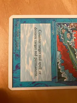 4Th Blue Rei Hat Alpha Cut English Error Card Mtg Version Rare Fourth Edition - Image 3