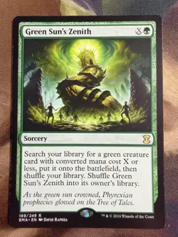 Green Sun's Zenith Eternal Masters NM MTG Magic The Gathering - Image 1