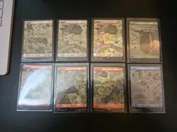 Mtg Lord Of The Rings Full Art Lands X 8 NM - Image 1