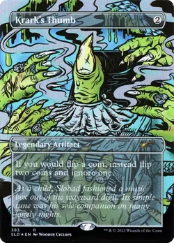 Magic the Gathering (mtg): SLD: Krark's Thumb - Rare - Foil - Full Art - Image 1