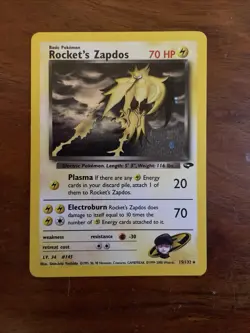 Pokemon Rocket's Zapdos 15/132 Gym Challenge Holo - Image 4